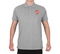 Arsenal FC Official Football Gift Mens Crest Polo Shirt Grey Small