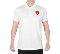 Arsenal FC Official Football Gift Mens Crest Polo Shirt White Large
