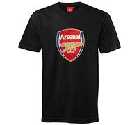 Arsenal FC Official Football Gift Mens Crest T-Shirt Black XXL