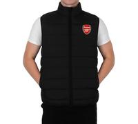 Arsenal FC Official Football Gift Mens Padded Body Warmer Gilet Black Zip 3XL