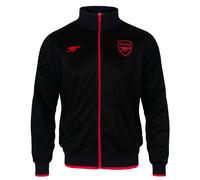 Arsenal FC Official Football Gift Mens Retro Track Top Jacket Black Large