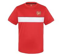 Arsenal FC Official Gift Mens Poly T-Shirt Red White Stripe XXL