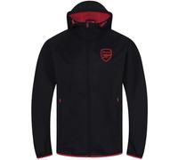 Arsenal FC Official Gift Mens Shower Jacket Windbreaker Peaked Hood Black 3XL