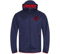 Arsenal FC Official Gift Mens Shower Jacket Windbreaker Peaked Hood Navy Medium