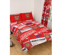 Arsenal Fc Patch Double Duvet Cover And Pillowcase Set
