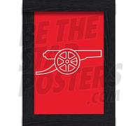 Arsenal FC Red Cannon Poster Framed A3