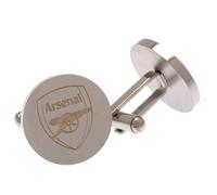 Arsenal FC Round Stainless Steel Cufflinks (One Size) (Silver)