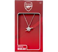 ARSENAL FC SILVER FINISH CANNON PENDANT WITH 40CM LONG CHAIN NECKLACE AFC