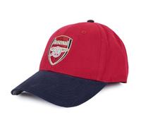 Arsenal FC Two Tone Youth Baseball Cap, Red and Navy, Embroidered Cannon Crest, Adjustable Hook and Loop Closure, 54-56cm