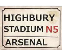 Arsenal Football Art Print Street Sign The Gunners Footy Design Street Sign 8X12 Inches