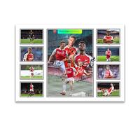 Arsenal Football Club 2025/26 Premier League Squad Poster Print | Autographed Fan Gift | Limited Edition Soccer Collectible Memorabilia Wall Art | Saka, Ødegaard, Rice & Stars (Unframed A3 (30x40cm))