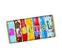 Arsenal Football Club Chocolate Bar Wrapper Novelty Gift Present For Sports Birthday Xmas CH-9857 (with chocolate bar (100g))