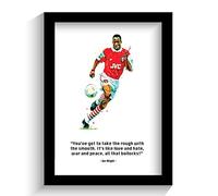 Arsenal - IAN Wright Quote Framed Illustration Print Poster