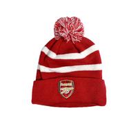 Arsenal Knitted Striped Bobble Hat Red White