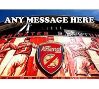 Arsenal Outside Emirates Players Stadium Personalized A4 Easy-Peel PRE-Cut Edible Icing Sheet Cake Topper Decoration