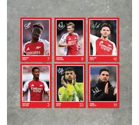 Arsenal Players SIGNED A6 Poster Pack 2-6 Autographed Poster Print Cards (Saka, Saliba, Rice, Odegard, Raya, Arteta)