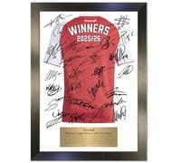 Arsenal PREMIERSHIP WINNERS 2025/26 Signed Team Autograph Shirt Print in A3 Frame - Wall Art Poster for Living Room, Bedroom, Office - Reproduction Print for Arsenal Fans No200