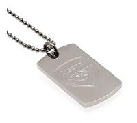 Arsenal Stainless Steel Crest Dog Tag & Ball Chain
