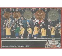 Arsenal (The Gunners Gooners) Vintage FA Cup Final Winners The Double Retro Coin Present Display Gift Set 1971