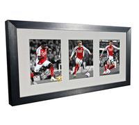 Arsenal Triple 2025 Signed Autographed Photo Photograph Picture Frame Bukayo Saka Gabriel Martinelli Martin Ødegaard Odegaard Poster Gift Football Soccer