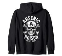 Arsenic Poison Skull Do Not Drink Zip Hoodie