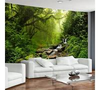 Arsey Green Forest Waterfall Fog Tapestry Wall Hanging Grass Nature Landscape Boho Decor for Living Room Bedroom, 300x180cm