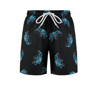 Arshiner Boys' Beach Trunk Swim Shorts Tractor Patterned Boardshorts Lightweight Beach Shorts Adjustable Waist Mesh Lined for Kids Black 13-14 Years