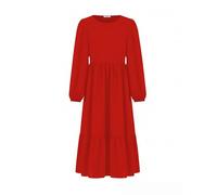 Arshiner Dress for Girls Red Christmas Long Casual Dress A-Line Long Sleeve Children Festive Dresses Autumn Winter Fashion Party Dresses Children's Clothing with Pocket 6-7 Years