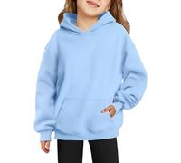 Arshiner Girls' Hoodie Warm Fleece Autumn Winter 6-15 Years | With Pockets, Loose-fitting Comfortable Sports Hoodie Sweatshirt, Leisure School Long-sleeved, Everyday Fashion Tops