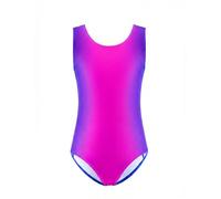 Arshiner Girls One Piece Swimsuits Purple Pink Gradient Kids Summer Swimming Costume Sport Backless Sleeveless Swimwear Children Elastic Fashion Beach Bathing Suit for Girls 8-9 Years