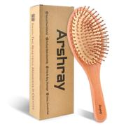 Arshray Natural Wood Hairbrush,Soft Cushions To Gently Comb Hair,Promote Blood Circulation,Ergonomic Handle