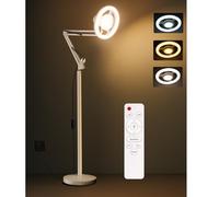 Arsoer LED Floor Lamp, 36W Stepless Dimming 3000K-6500K Free Rotated Photography Light, Internal Wiring Fill Light with Remote & Stable Base with 177CM Stand for Live Streaming/Reading/Handicraft