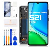 ARSSLY AMOLED for Samsung Galaxy S21 FE 5G Screen Replacement Kits for Samsung S21FE LCD Display SM-G781U1/DS G990A G990W 6.4"" Touch Screen Digitizer Full Assembly with Frame (Black)