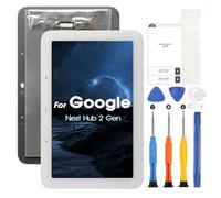 ARSSLY For Google Nest Hub 2 Gen LCD Screen Replacement for Google Nest Hub Gen2 LCD Display Digitazer Complete Assembly with Repair Kit, White