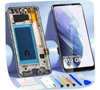 ARSSLY for Samsung Galaxy S10 LCD Display, for Samsung S10 G973 SM-G973F SM-G973U SM-G973W SM-G9730 6.1 Inch LCD Touchscreen Digitazer Assembly Replacement with Repair Kit (Black with Frame)