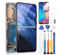 ARSSLY for Samsung Galaxy S21 5G LCD Display, for Galaxy S21 SM-G990 SM-G991 SM-G991B SM-G991U LCD Screen Touchscreen Digitazer Assembly Replacement with Repair Kit (6.2 Inches, Black with Frame)
