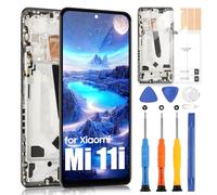 ARSSLY LCD Display for Xiaomi Mi 11i / Mi 11X / Mi 11X Pro LCD Screen M2011K2C M2011K2G LCD Touch Screen Digitizer Complete Assembly with Tools (Black with Frame)