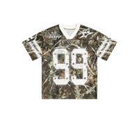 Arssm Mens Jersey Shirts Graphic Tees Oversized V Neck Y2K Streetwear Loose T Shirt Tops, Camo, Medium