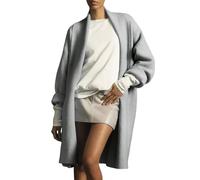 Arssm Womens Long Cardigan Oversized Chunky Open Front Sweaters Slouchy Knit Long Sleeve Fall Coat 2024 Trendy Jackets, Grey, Small