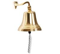 ARSUK 5"/12.7cm Nautical Ship Decor Polished Brass wall mounted Dinner Call Bell