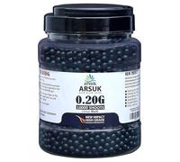 ARSUK 6mm Airsoft BBs 0.20g - Black - 10000 Count - Seamless 6mm Plastic Pellets for Precision Target Practice & Tactical Shooting BBs for Airsoft Devices