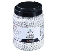 ARSUK 6mm Airsoft BBs 0.20g - Seamless 6mm Plastic Pellets for Precision Target Practice & Tactical Shooting BBs for BB Guns, Airsoft Pistols (0.20g 5K Tub White)