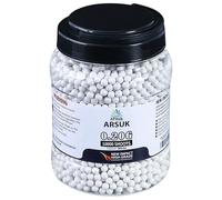 ARSUK 6mm Airsoft BBs 0.20g - White - 10000 Count - Seamless 6mm Plastic BB for Precision Target Practice & Tactical Shooting BBs for Airsoft Devices