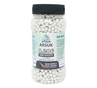ARSUK 6mm Airsoft BBs 0.20g - White - 2000 Count - Seamless 6mm Plastic BB for Precision Target Practice & Tactical Shooting BBs for Airsoft Devices