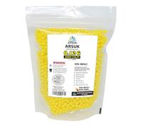ARSUK 6mm BB Pellets 0.12g - 2000 Count Seamless Polished BBs for Training & Target Practice - Portable Sporting Accessory for Indoor & Outdoor Games - Standard 6mm, Yellow