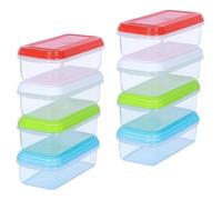ARSUK 8 Pack Small Plastic Food Containers with Lids 250ml (8oz) - Reusable Small Snack Pots with Airtight Lids - Single Portion Mini Freezer Container For Fruits, Meal Prep - Stackable & Leakproof