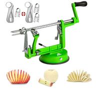 ARSUK Apple Peeler - 3 in 1 Fruit Corer Cutter and Peeling Machine for Kitchen - Stainless Steel Apples Peelers & Cutters Tool - Easy to Peel and Spiralizer
