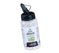 ARSUK Biodegradable 6mm Airsoft BBs 0.20g - White Seamless Polished BB Pellets for Training & Target Practice - Standard 6mm Size (0.20g 2K Bio Bottle White)