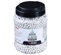 ARSUK Biodegradable 6mm Airsoft BBs 0.20g - White Seamless Polished BB Pellets for Training & Target Practice - Standard 6mm Size