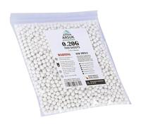 ARSUK Biodegradable 6mm Airsoft BBs 0.20g - White Seamless Polished BB Pellets for Training & Target Practice - Standard 6mm Size (0.20g 1K Bio Bag White)